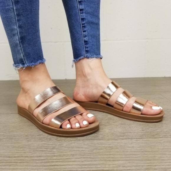 Rose Gold Strap Sandal Flexible Sole for Comfort - Picture 6 of 14